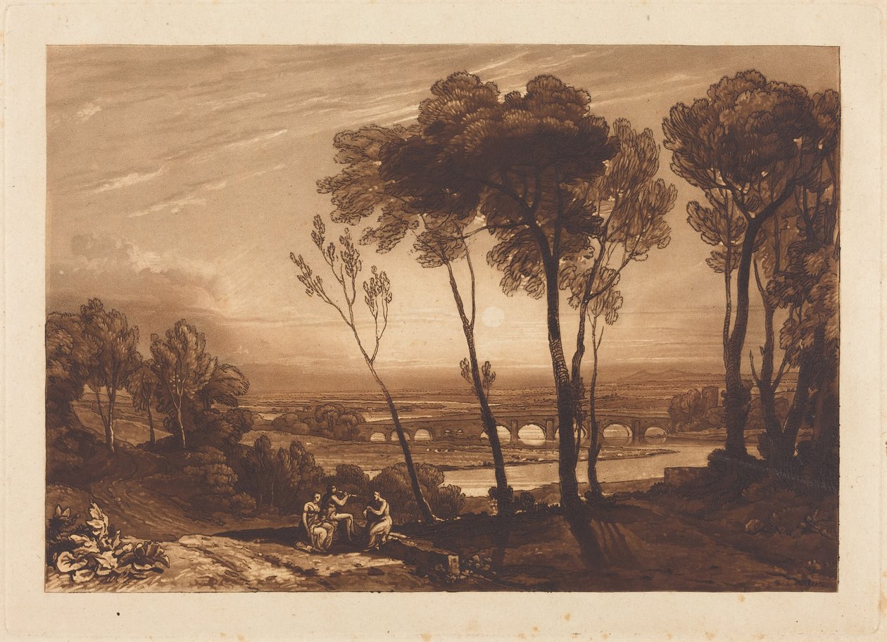 Die Brücke in mittlerer Entfernung von Joseph Mallord William Turner