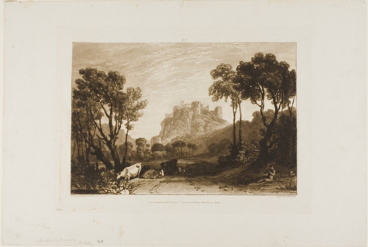 Das Schloss über den Wiesen, Platte 8 aus Liber Studiorum von Joseph Mallord William Turner