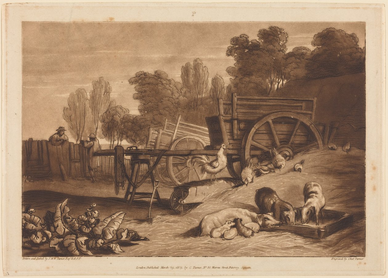 Der Bauernhof mit dem Hahn von Joseph Mallord William Turner