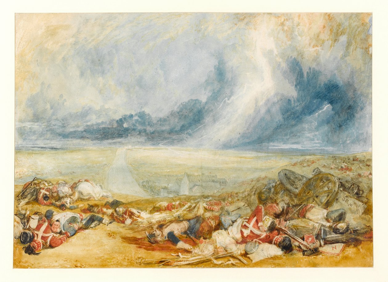 Das Feld von Waterloo von Joseph Mallord William Turner