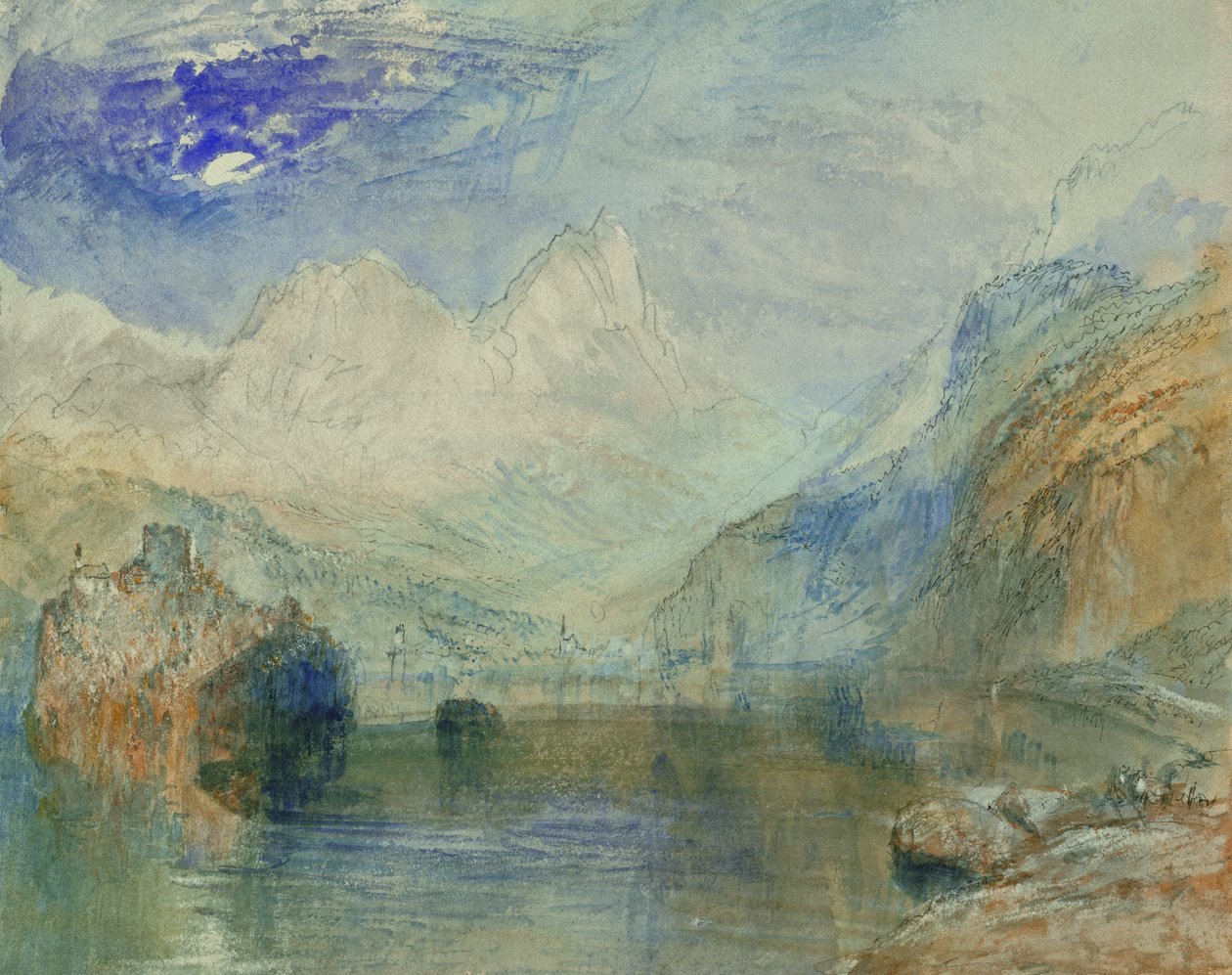Der Lauerzersee mit Schwyz und den Mythen von Joseph Mallord William Turner