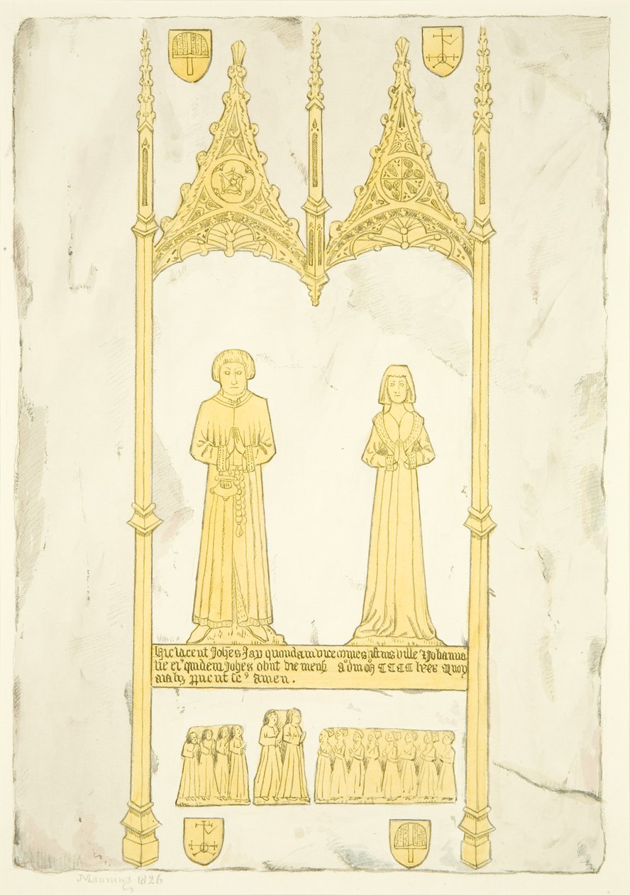 Brass von John und Johanna Jay in St. Mary Redcliffe von Joseph Manning