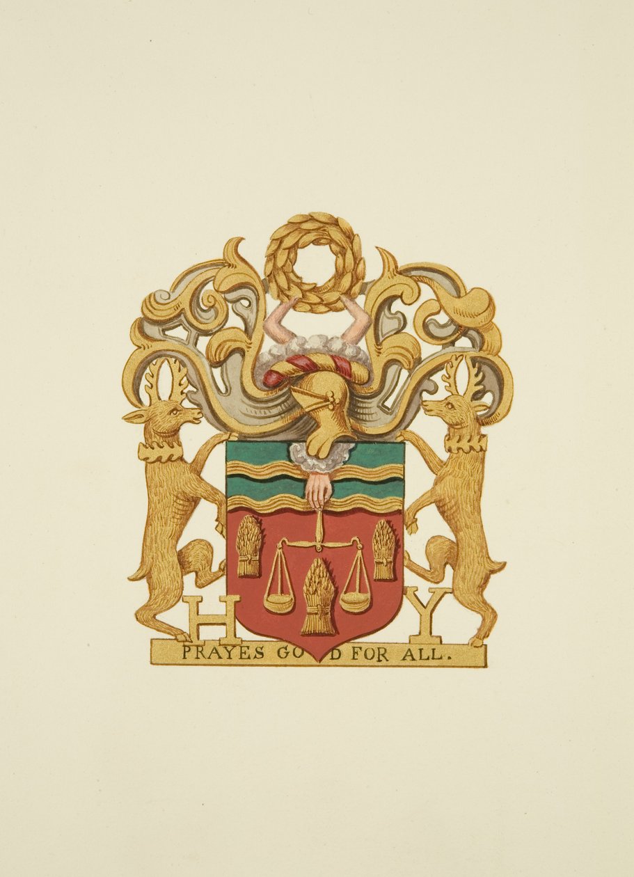 Wappen der Bäcker, beschriftet 