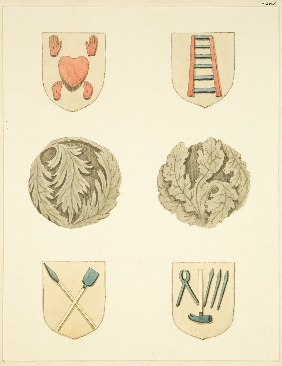 Gewölbesteine (Bossen) in der Decke der Redcliffe-Kirche von Joseph Manning