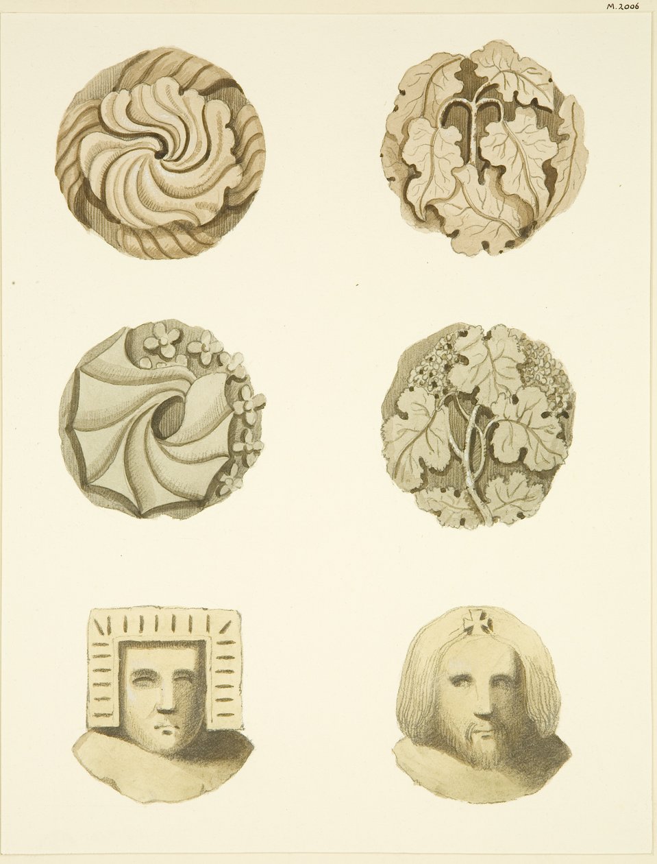 Gewölbesteine (Bossen) in der Decke der Redcliffe Kirche von Joseph Manning