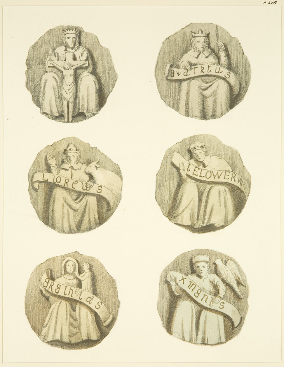 Gewölbesteine (Bossen) in der Decke der Redcliffe Kirche von Joseph Manning