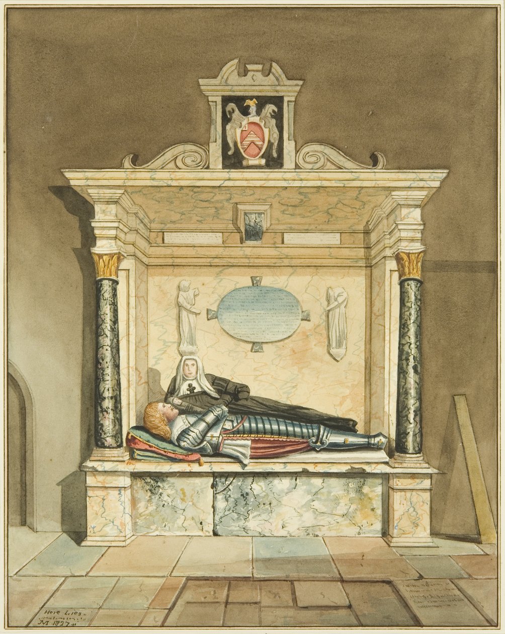 Denkmal von Lady Throkmorton in St. Mark