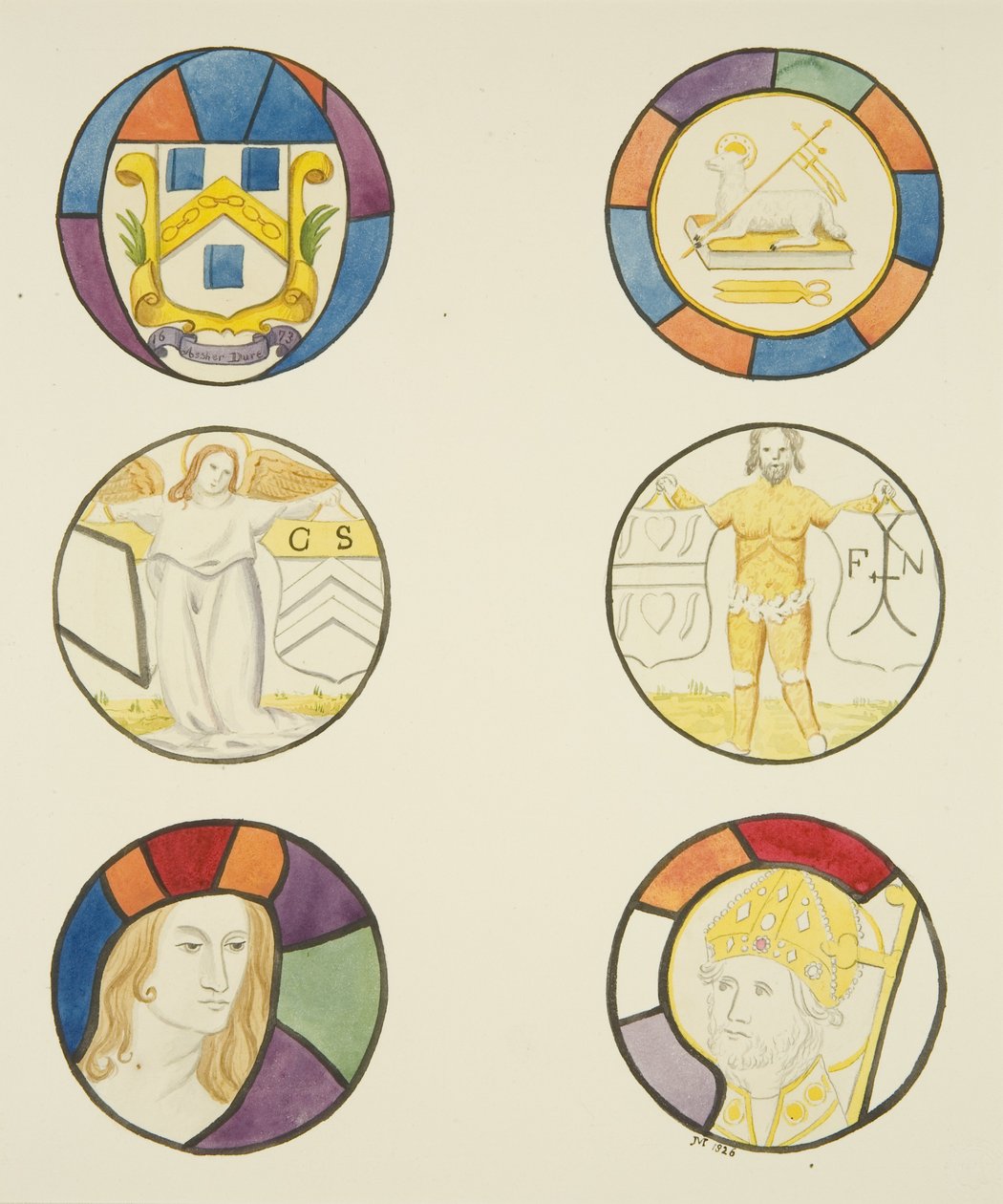 Buntglasfenster im Fenster der Weberkapelle in der Tempelkirche von Joseph Manning