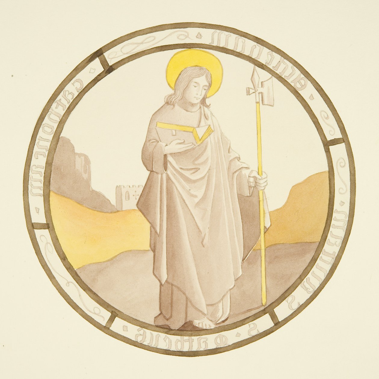 Buntglasfenster in der Privatkapelle des Bischofspalastes: St. Matthäus von Joseph Manning