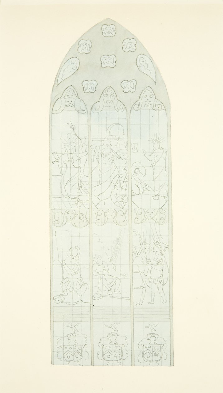 Buntglasfenster am Ostende des Südschiffs der Kathedrale von Bristol von Joseph Manning