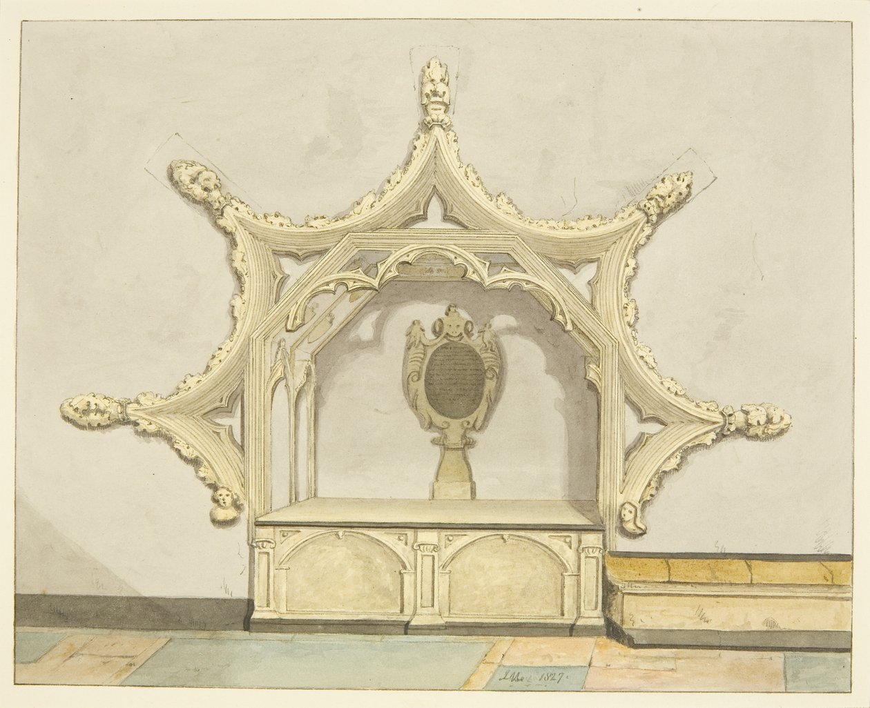 Grab von Sir Charles Vaughan in der Kathedrale von Bristol von Joseph Manning
