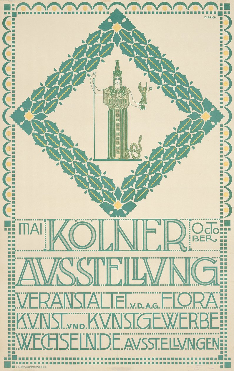 Ein Plakat für das Kölner Kunstfestival 1905, 1905 von Joseph Maria Olbrich