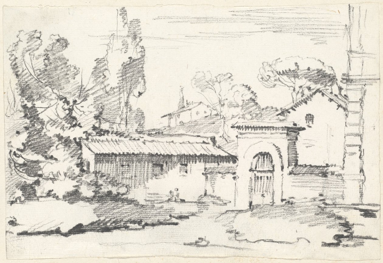 Eingang zu den Gärten der Villa Giulia von Joseph Marie Vien