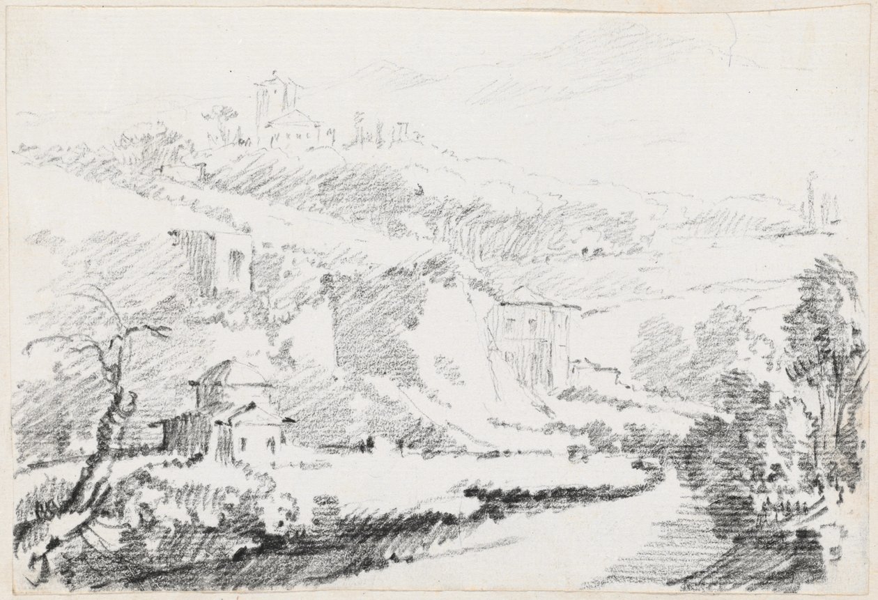 Landschaft in den Albaner Bergen von Joseph Marie Vien