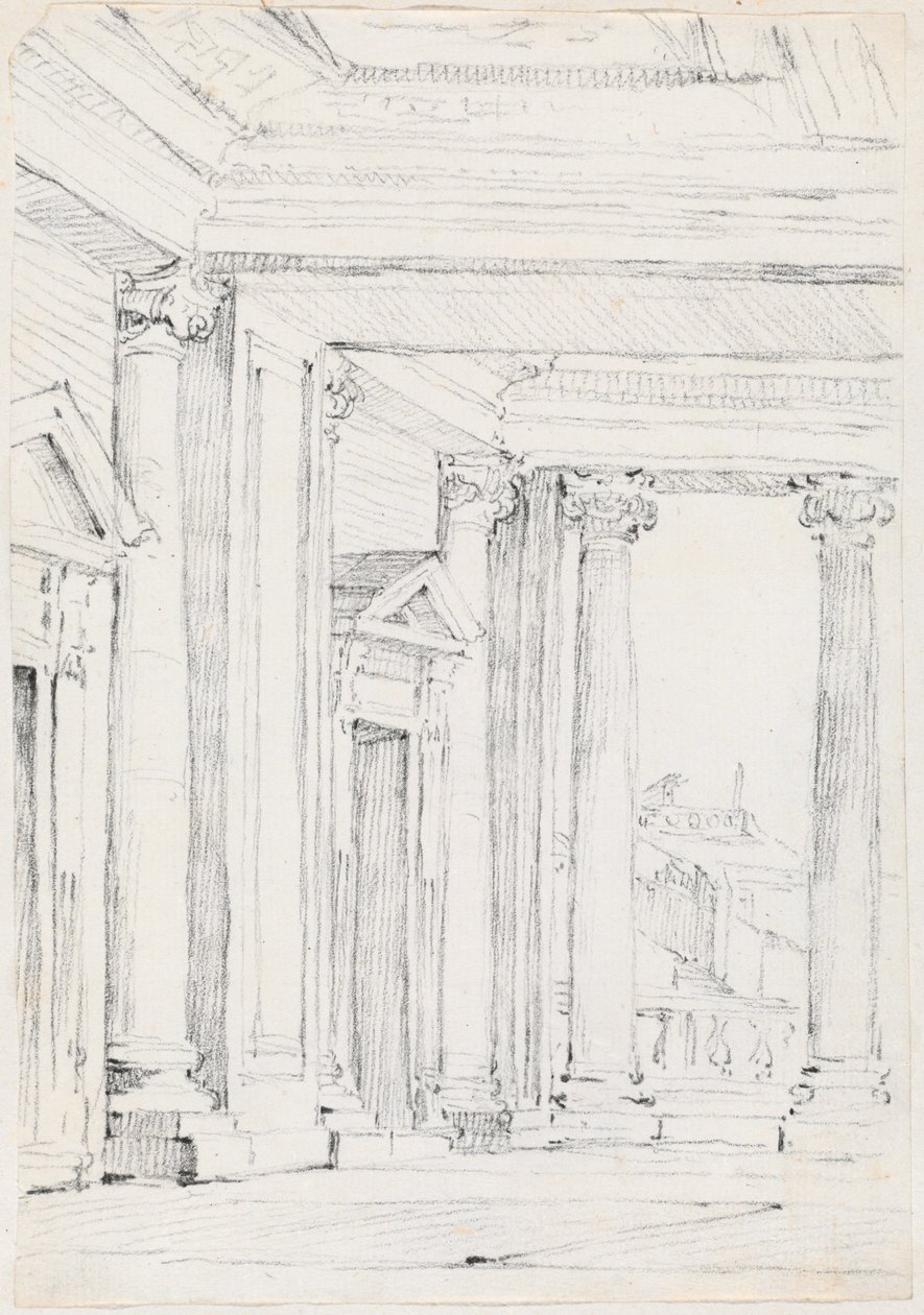 Portikus des Palazzo Nuovo auf dem Kapitol von Joseph Marie Vien
