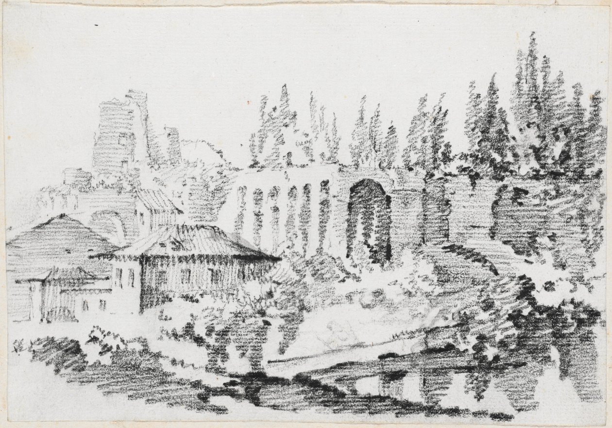 Ruinen der Kaiserpaläste auf dem Palatin von Joseph Marie Vien