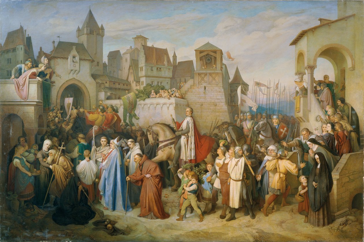 Herzog Leopolds des Glorreichen Einzug in Wien nach dem Kreuzzug von 1219 von Joseph Mathias von Trenkwald