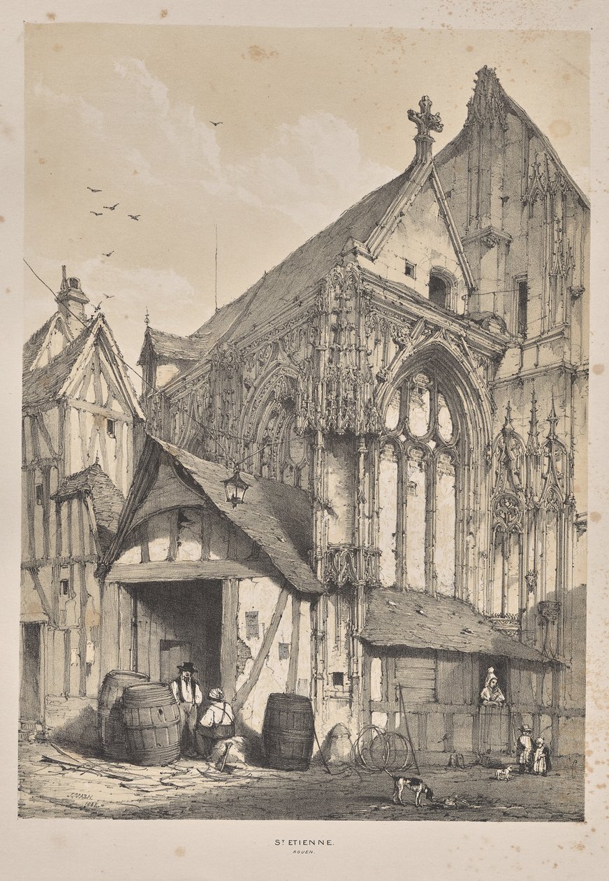 Architektur des Mittelalters: St. Etienne, Rouen von Joseph Nash