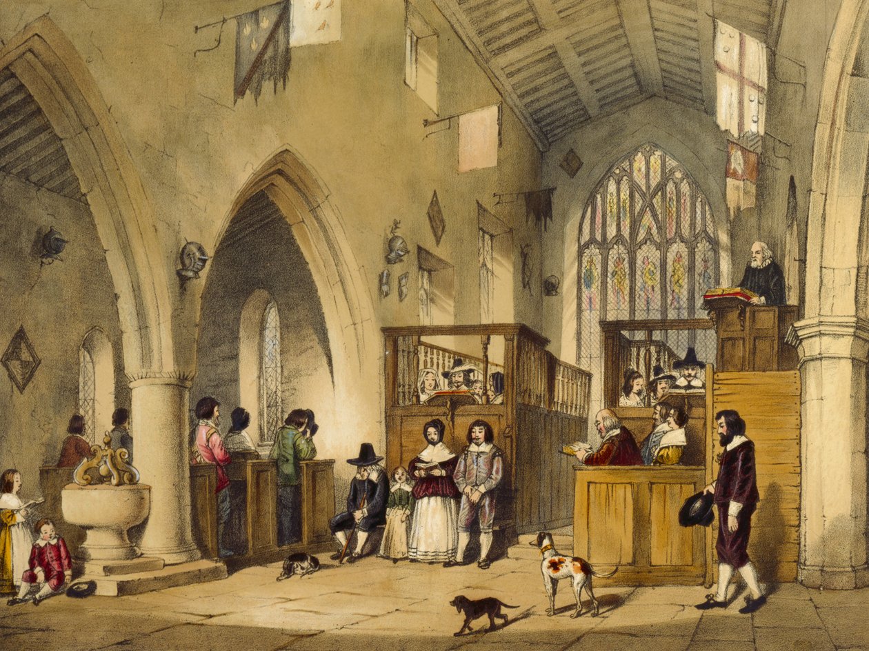 Kapelle in Haddon Hall, Derbyshire, 1600, Illustration aus 