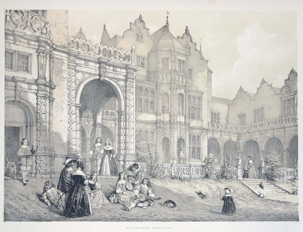 Holland House in Kensington, London von Joseph Nash