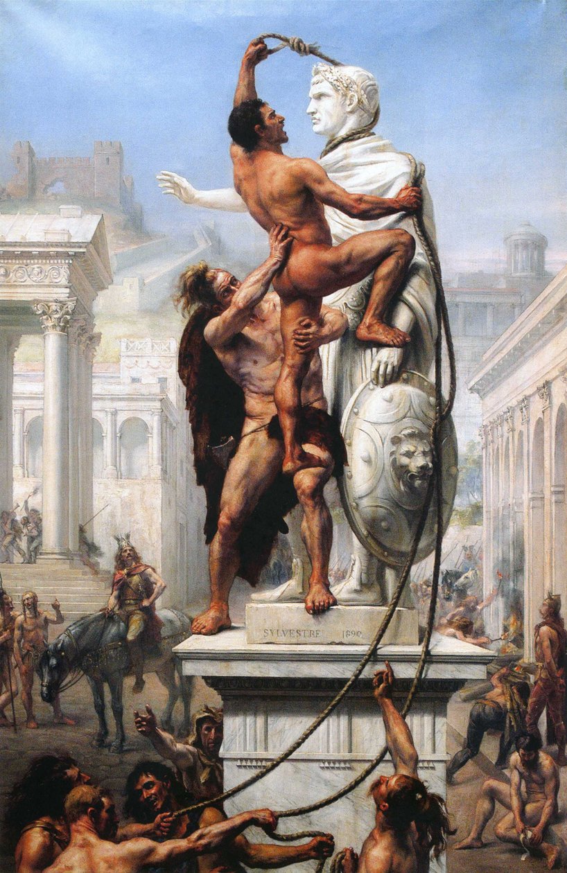 Die Plünderung Roms durch die Westgoten, 410, 1890 von Joseph Noel Sylvestre