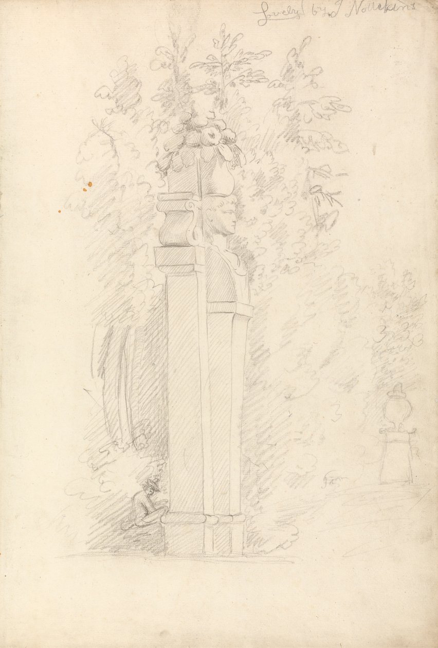 Eine Statue im Garten von Joseph Nollekens