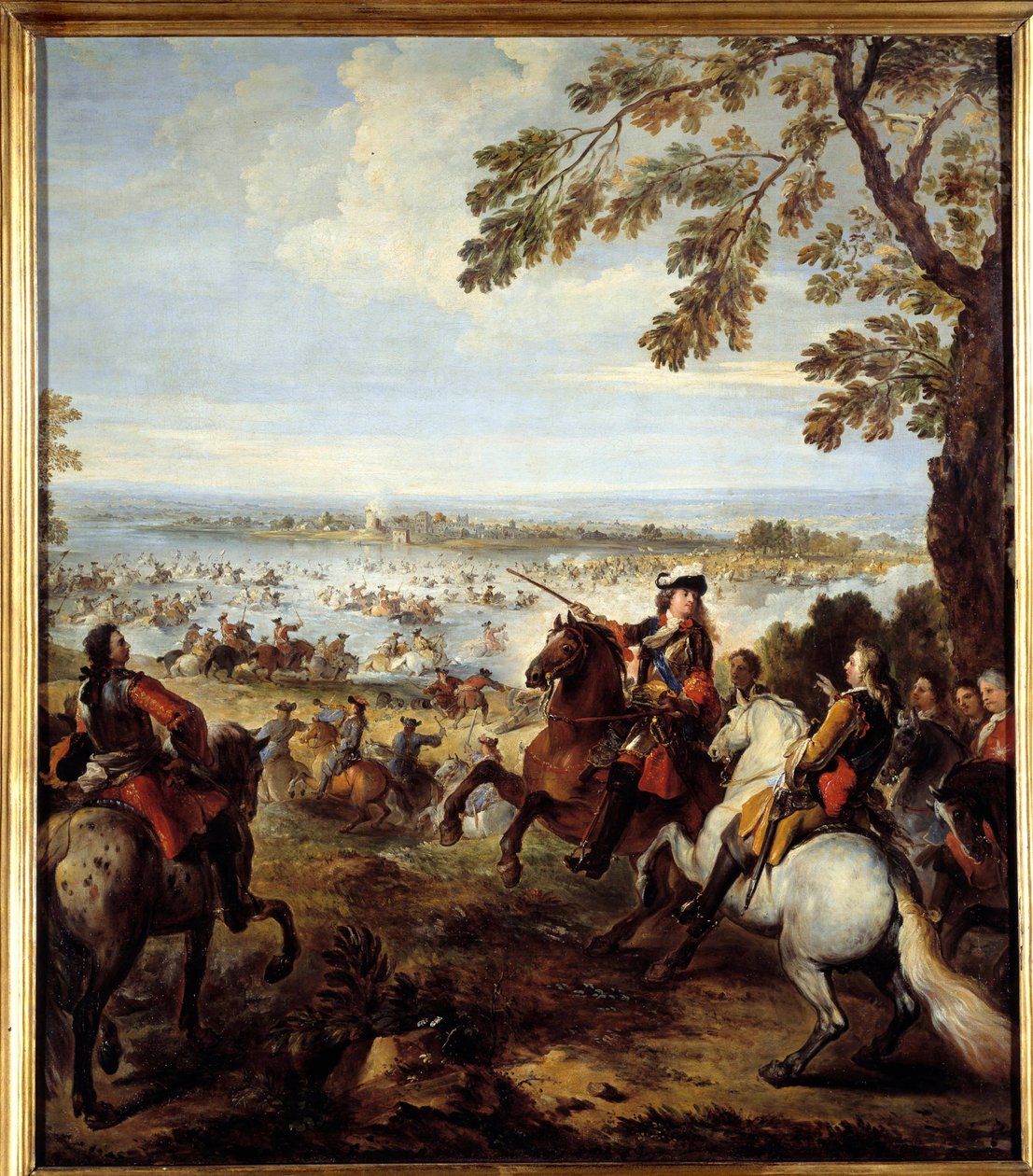 Übergang des Rheins durch die Armee von Ludwig XIV. in Tholhuis von Joseph Parrocel