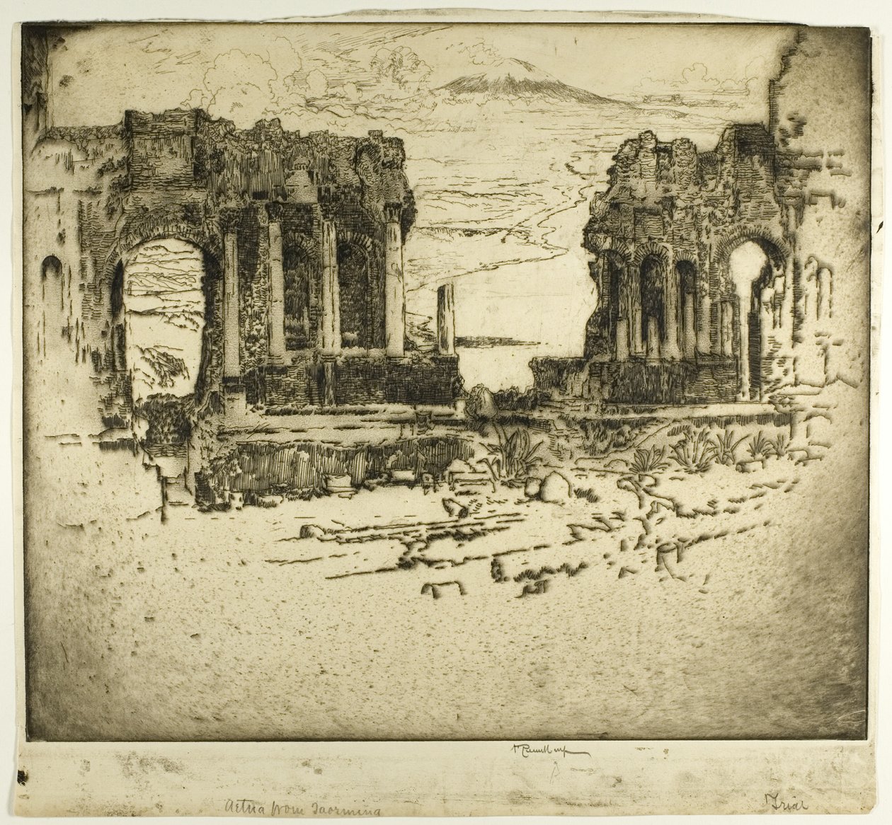 Ätna von Taormina von Joseph Pennell