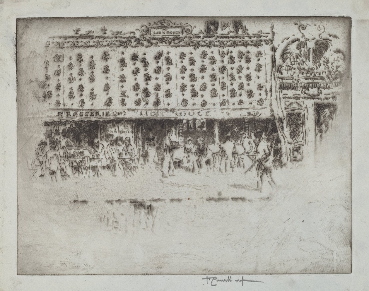 Brasserie, Au Lion Rouge von Joseph Pennell