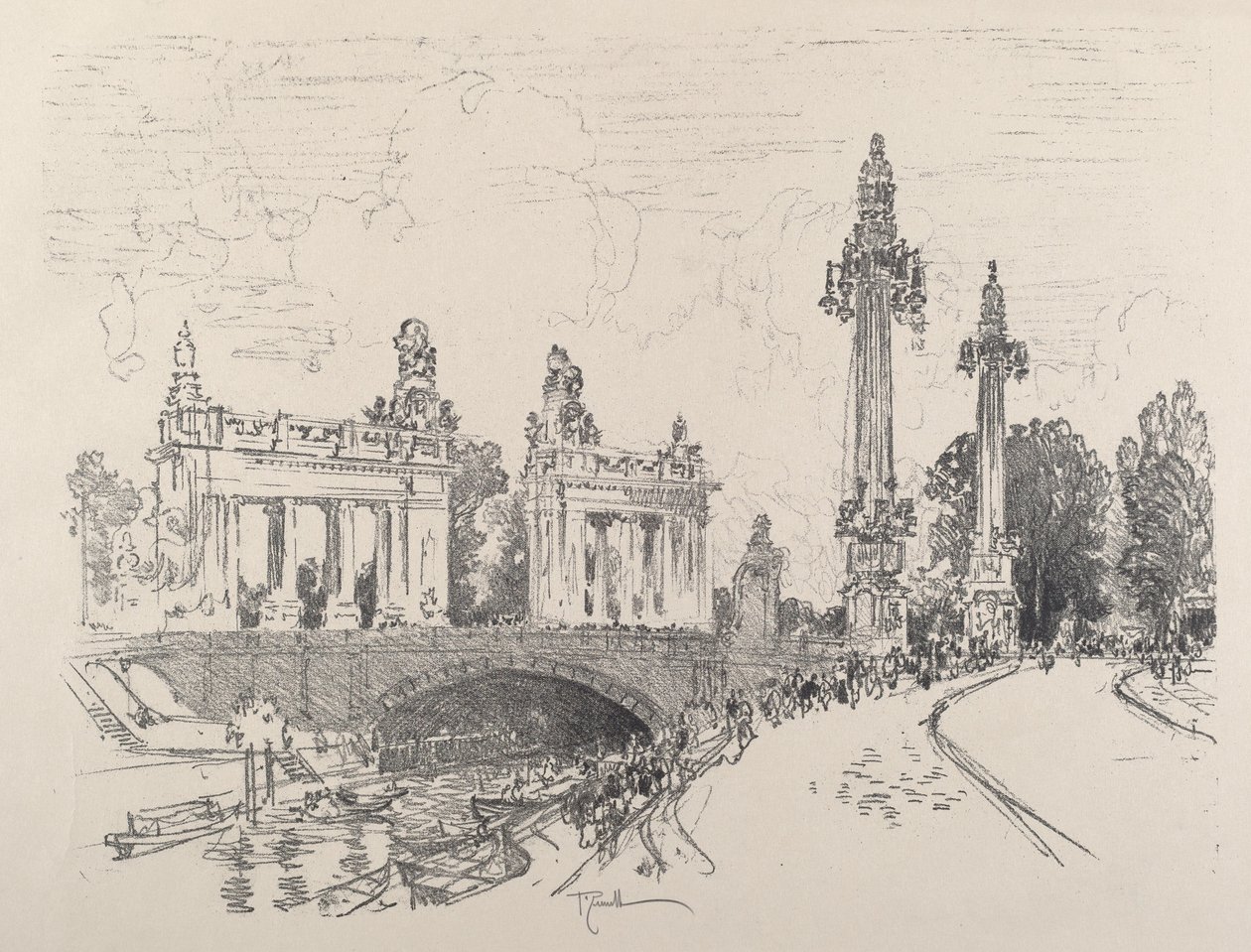 Brücke in Charlottenburg von Joseph Pennell