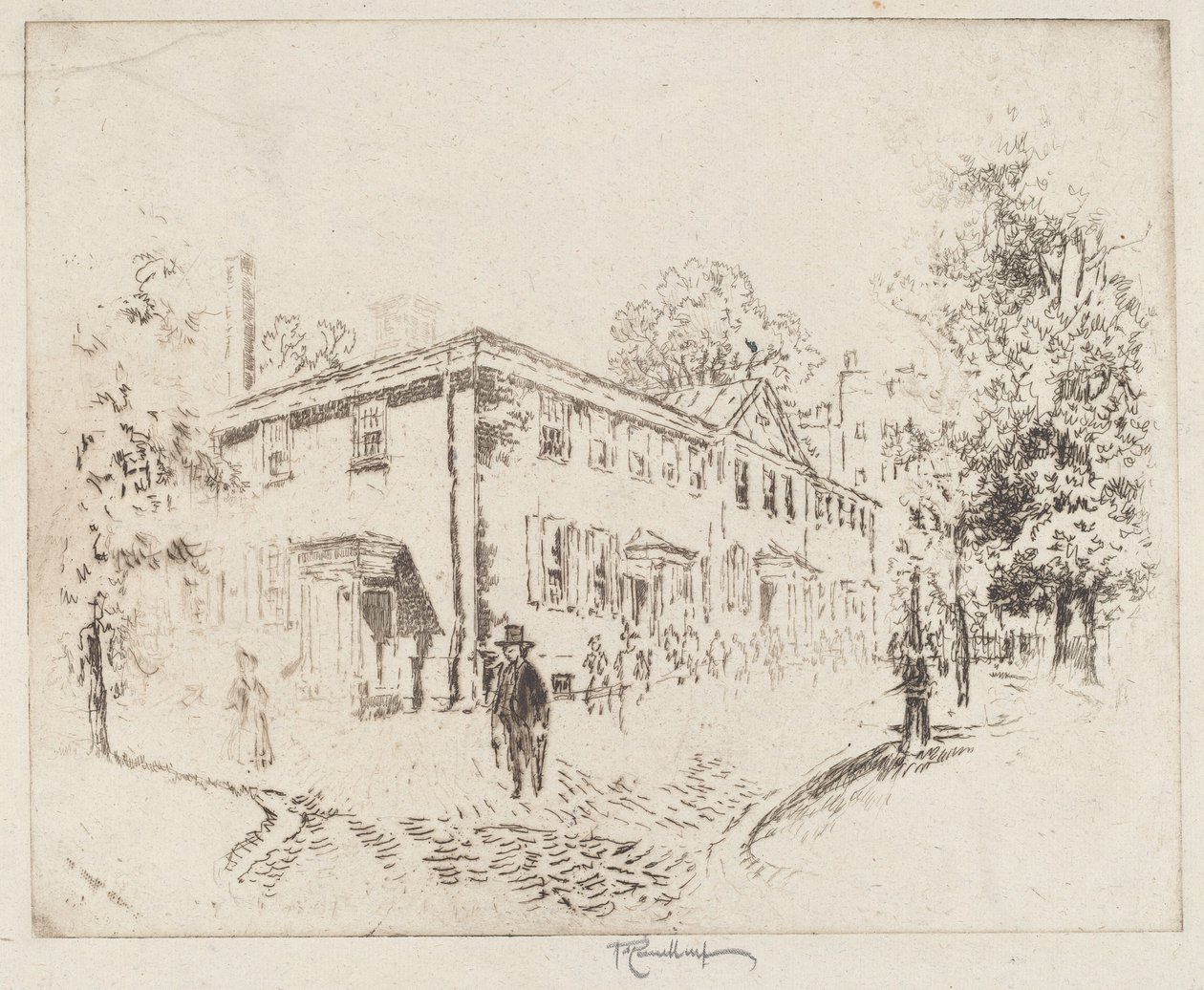 Fourth Street, Meeting House, Philadelphia von Joseph Pennell