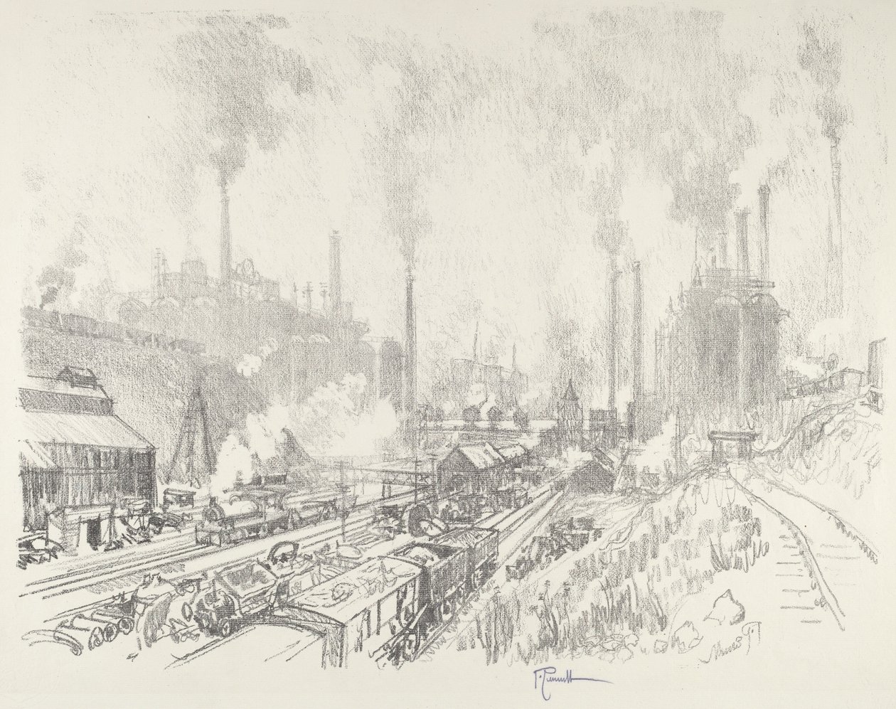 Im Land von Eisen und Stahl, 1916 von Joseph Pennell