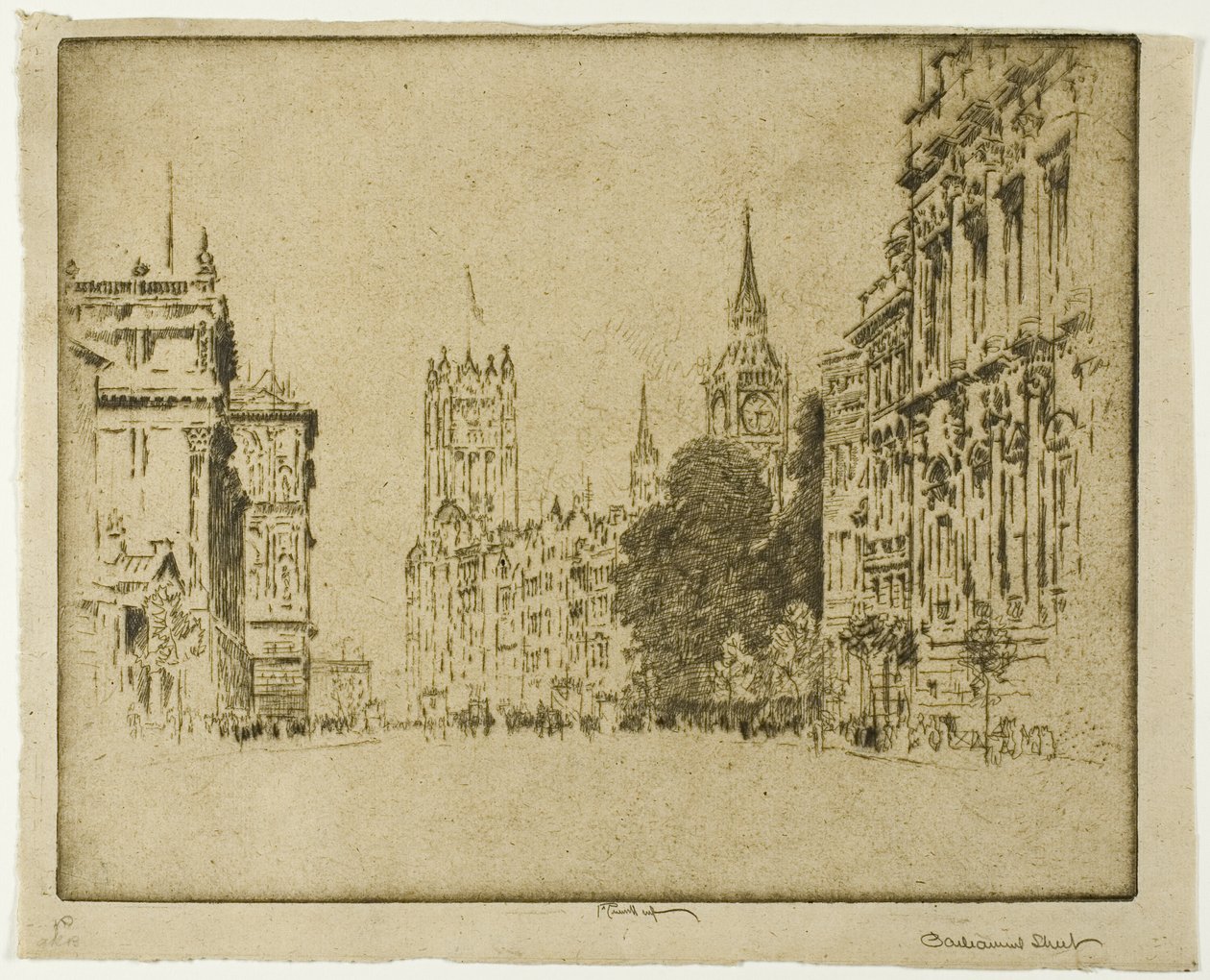 Parliament Street, Westminster von Joseph Pennell