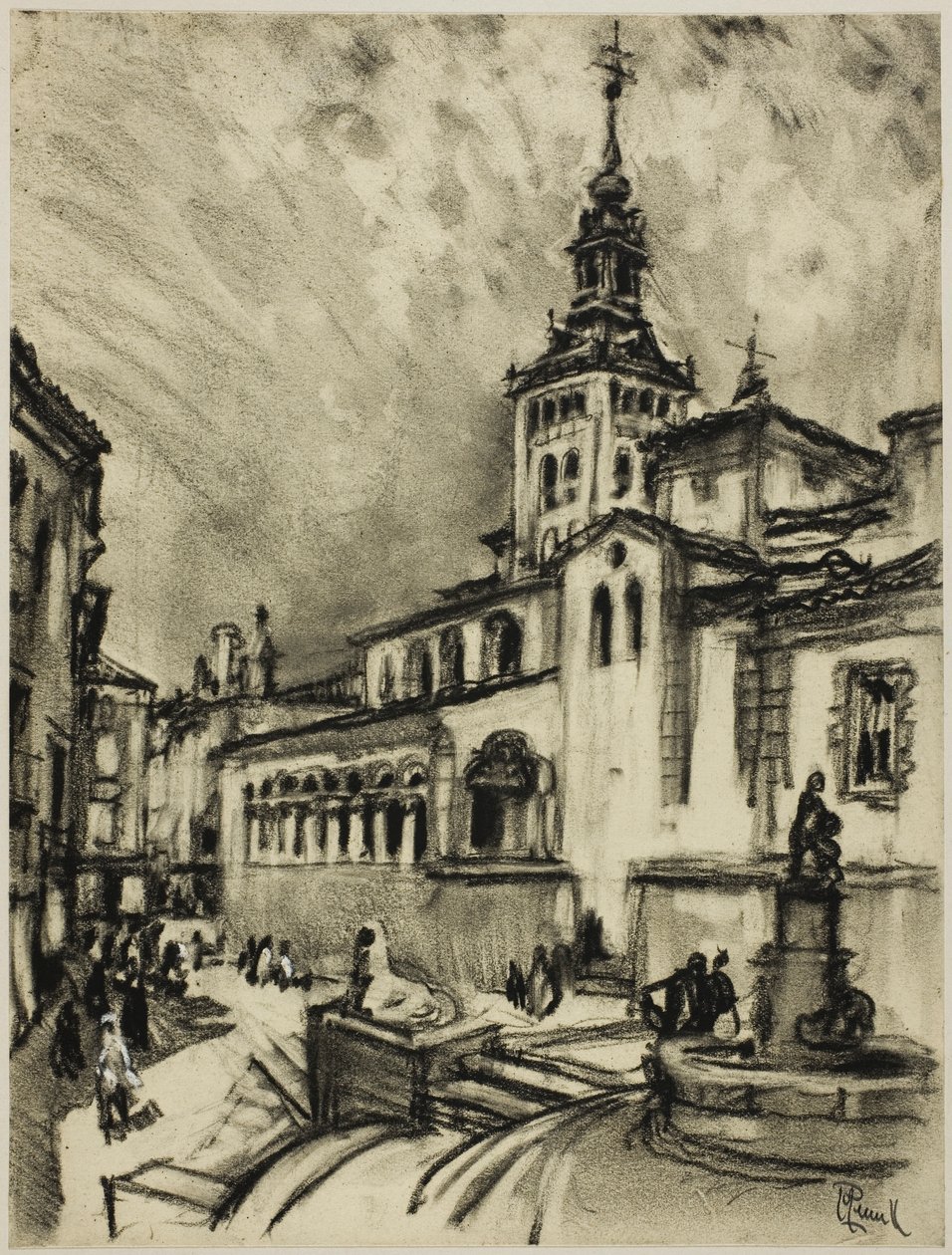 San Martín, Segovia von Joseph Pennell