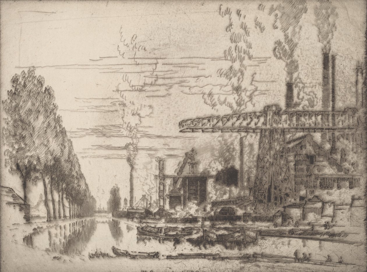 Der Brüsseler Kanal, Ein Moderner Hobbema von Joseph Pennell