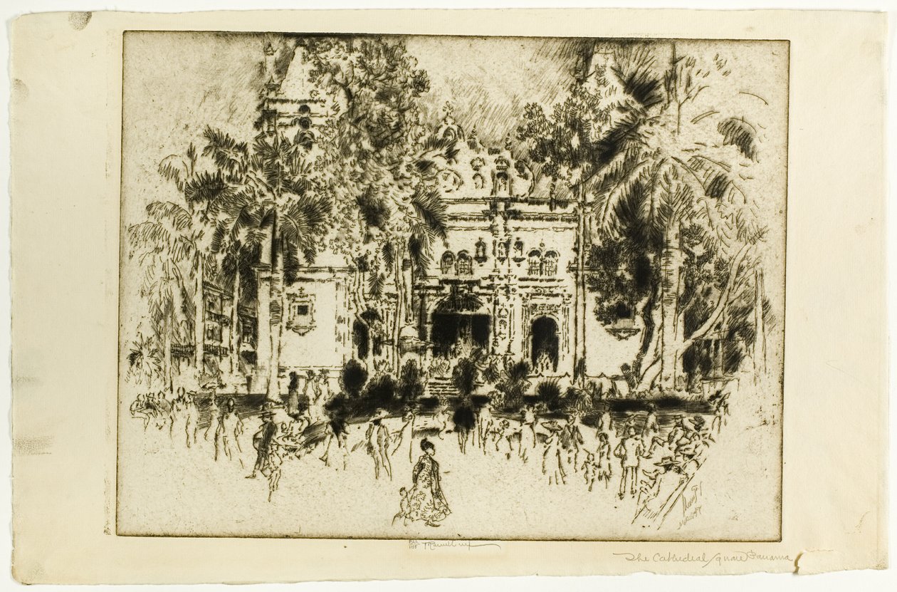 Die Kathedrale, Panama von Joseph Pennell