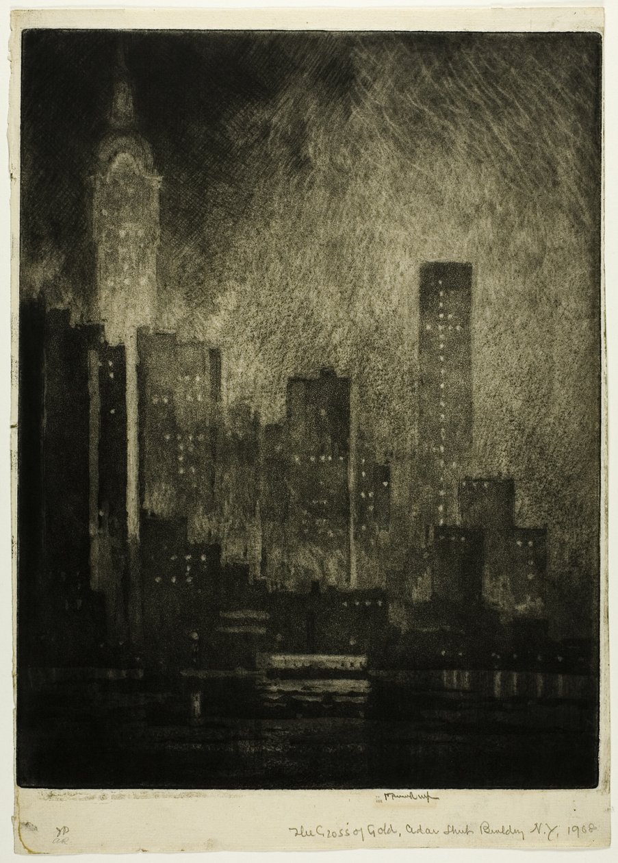 Das Goldkreuz, Cedar Street Gebäude von Joseph Pennell