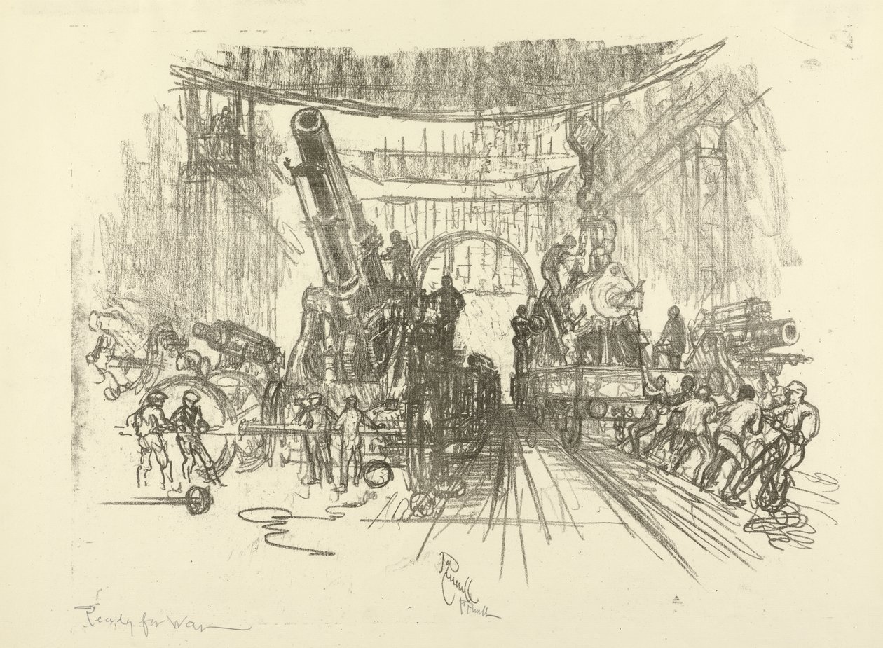 Die englische Kriegserie: W.453. Bereit für den Krieg, 1916 von Joseph Pennell