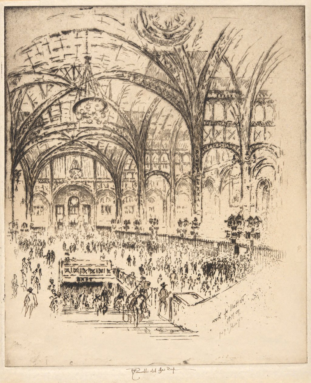 Die Halle des Eisens, Pennsylvania Station, New York von Joseph Pennell