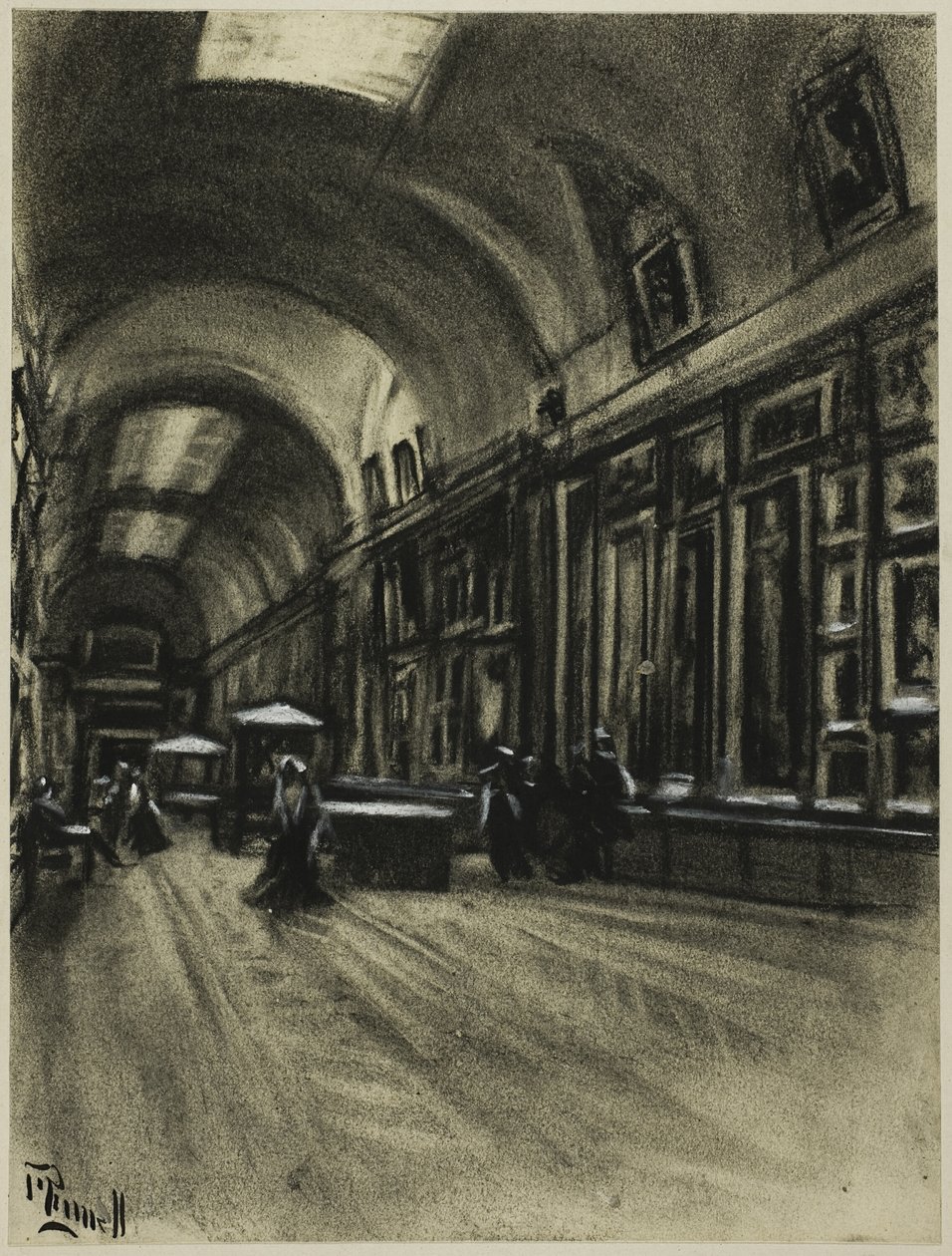 Die lange Galerie, Prado von Joseph Pennell
