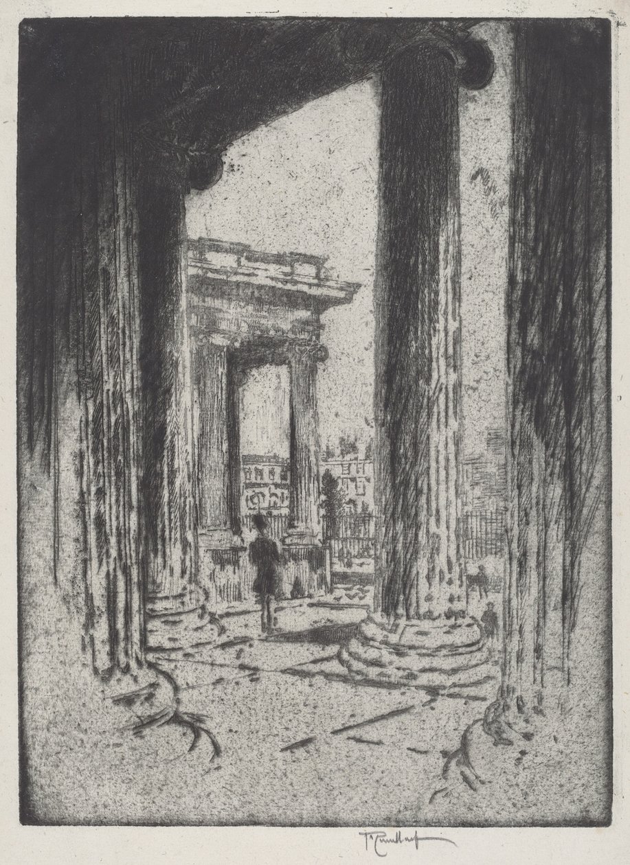 Das Portikus, Britisches Museum von Joseph Pennell
