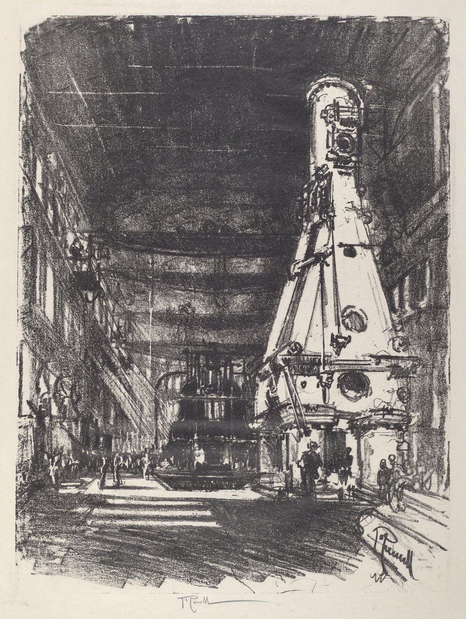 Die weißen und schwarzen Hämmer, 1917 von Joseph Pennell