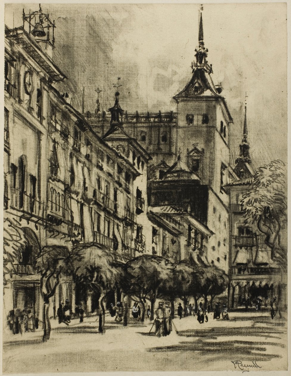 Der Zocodover, Toledo von Joseph Pennell