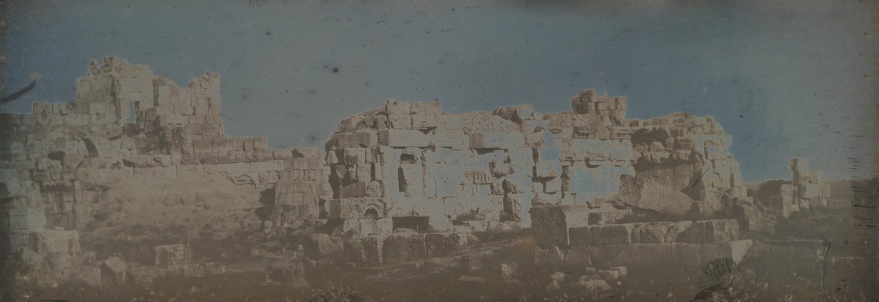 Hexagonaler Hof, Tempel des Jupiter, Baalbek, 1843 von Joseph Philibert Girault De Prangey