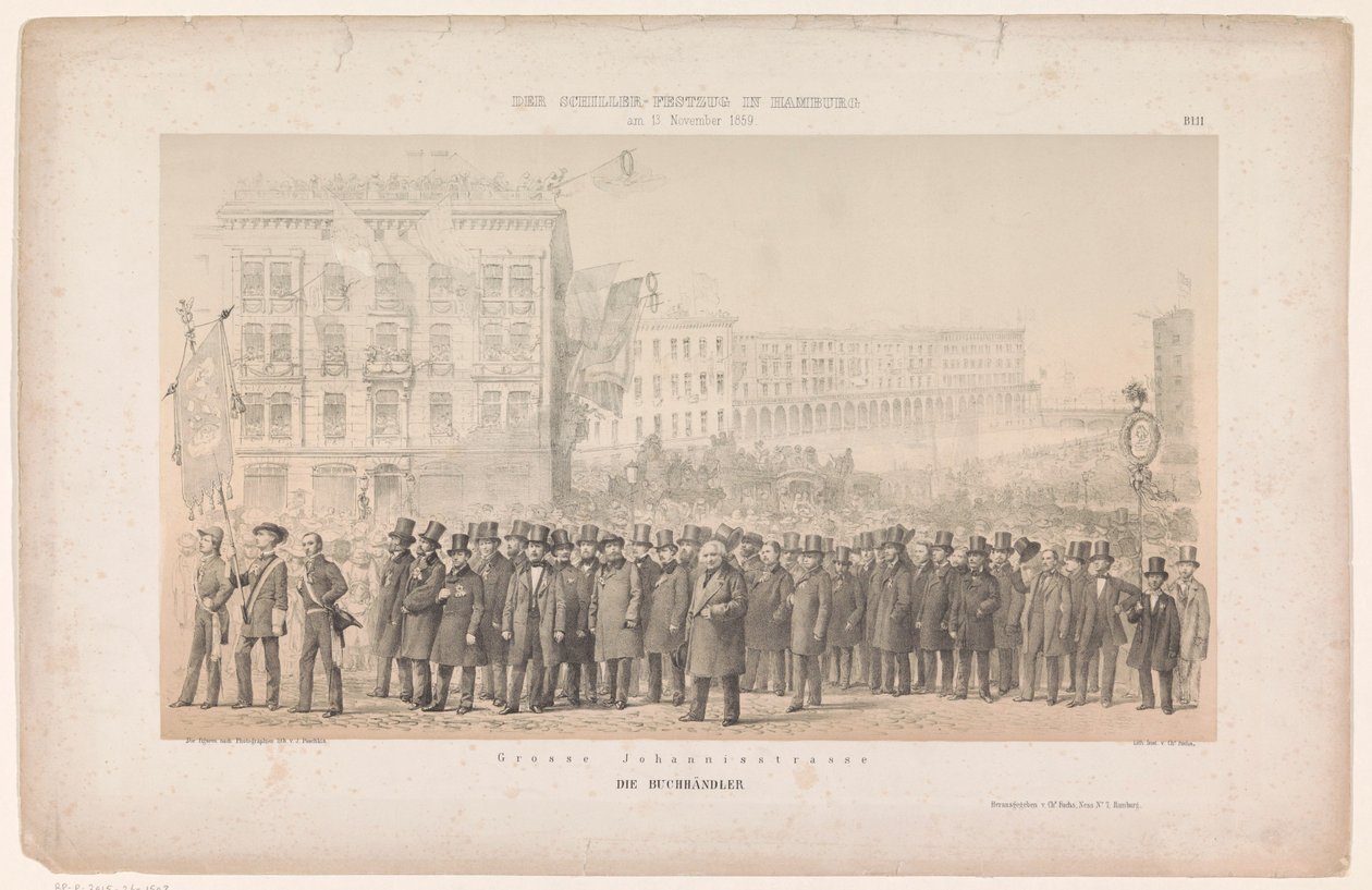 Umzug der Buchhändler in Hamburg von Joseph Puschkin