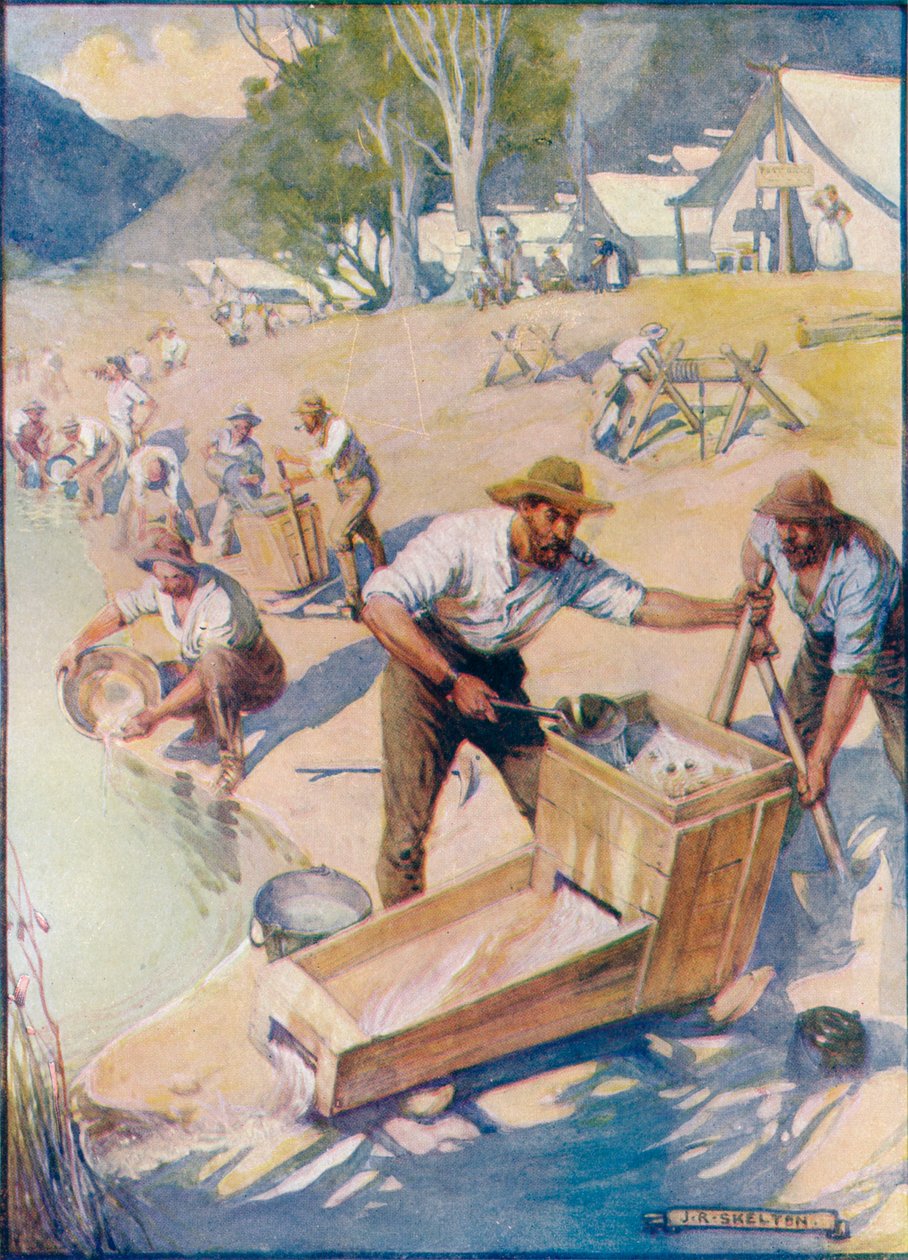Den ganzen Tag lang war das Geräusch der Hacke und das Rumpeln der Wiege zu hören, um 1908, um 1920 von Joseph Ratcliffe Skelton
