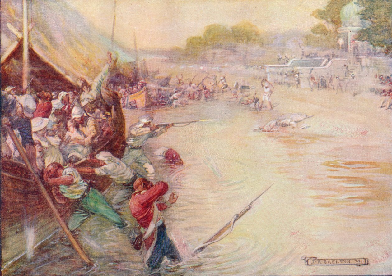 Die Boote steckten im Schlamm fest und waren ein leichtes Ziel von Joseph Ratcliffe Skelton