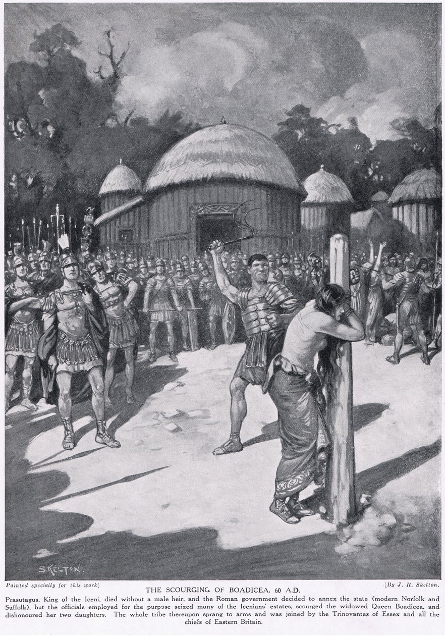Die Geißelung von Boadicea, Illustration aus 