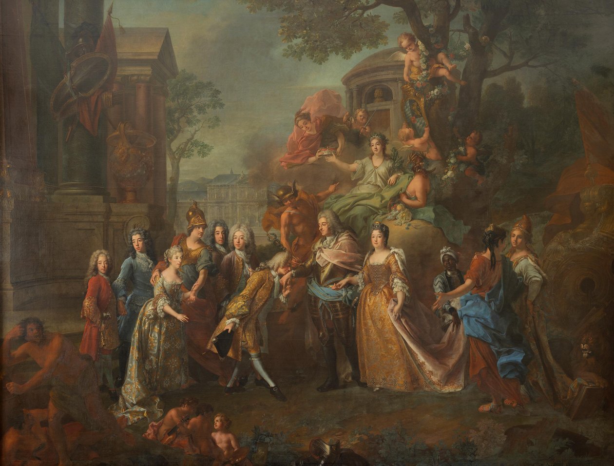Allegorie auf die Wiedervereinigung Kurfürst Max Emanuels mit seiner Familie von Joseph Vivien