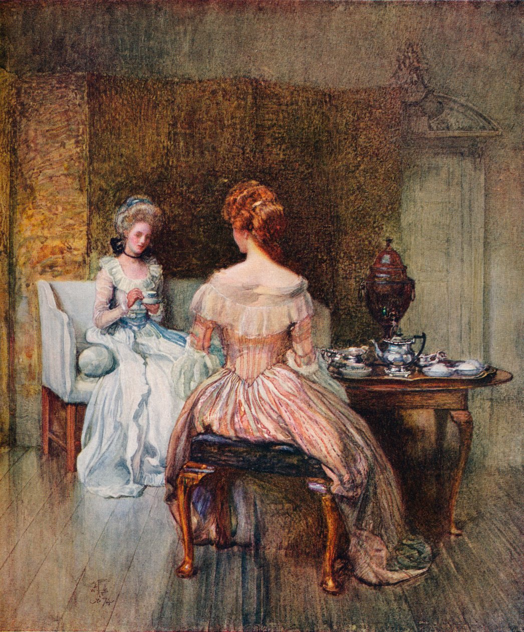 Eine Schale Bohea in den Tagen der Georges von Joseph Walter West